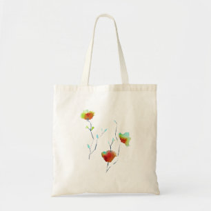 Modern simple abstract flower art design tote bag