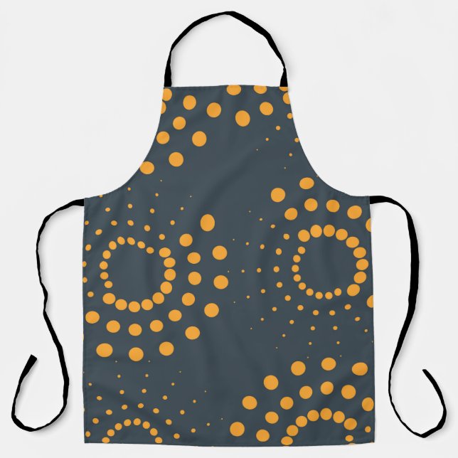 Modern, simple, abstract geometric pattern art apron (Front)