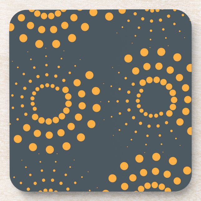 Modern, simple, abstract geometric pattern art coaster (Front)