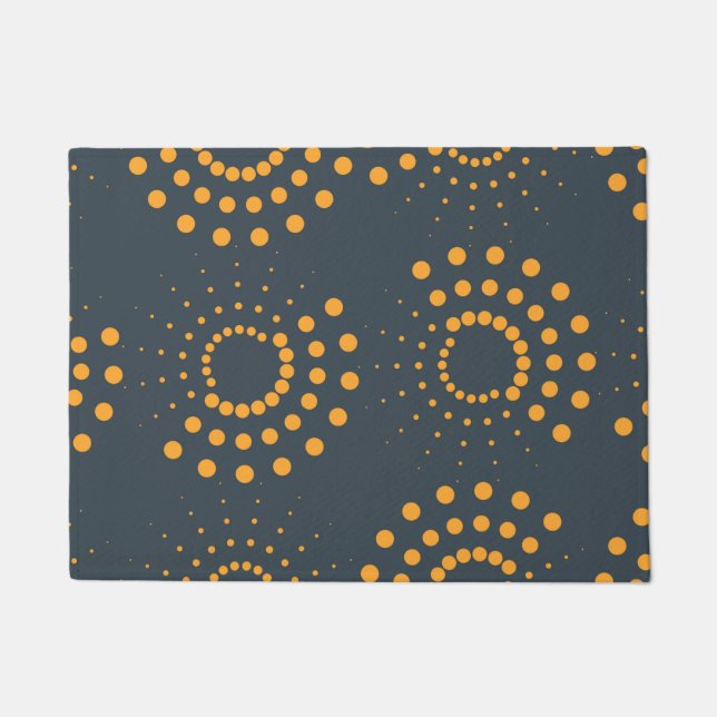 Modern, simple, abstract geometric pattern art doormat (Front)