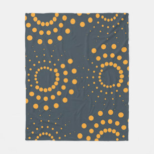 Modern, simple, abstract geometric pattern art fleece blanket