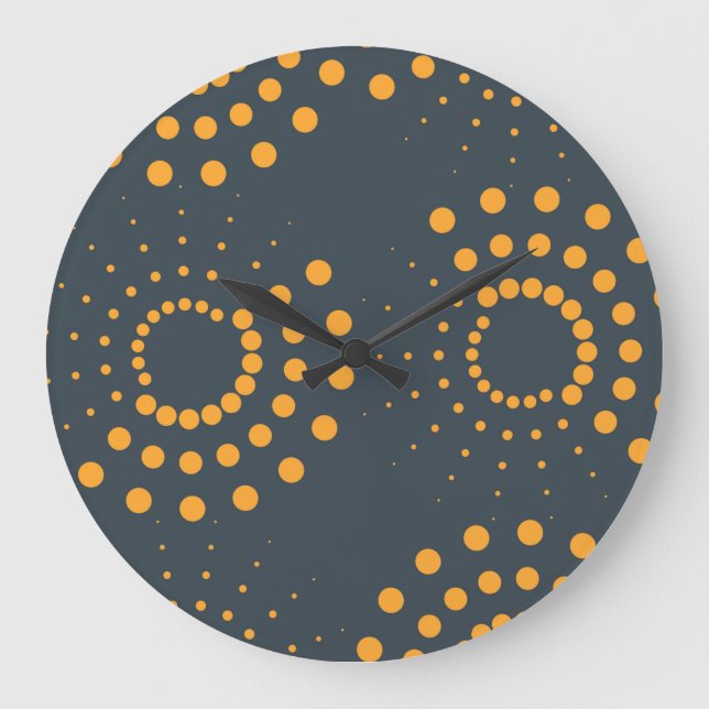 Modern, simple, abstract geometric pattern art large clock (Front)