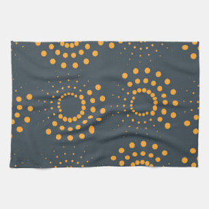 Modern, simple, abstract geometric pattern art tea towel