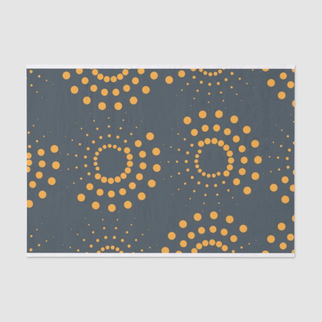 Modern, simple, abstract geometric pattern art tissue paper (Front)