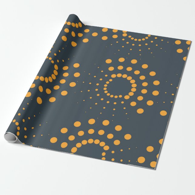Modern, simple, abstract geometric pattern art wrapping paper (Unrolled)