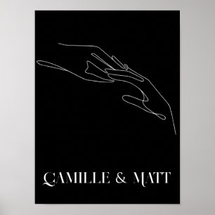 Modern Simple Abstract Line Art  ,boho chic Poste Poster