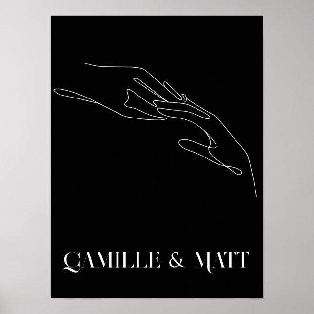  Modern Simple Abstract Line Art  ,boho chic Poste Poster (Front)