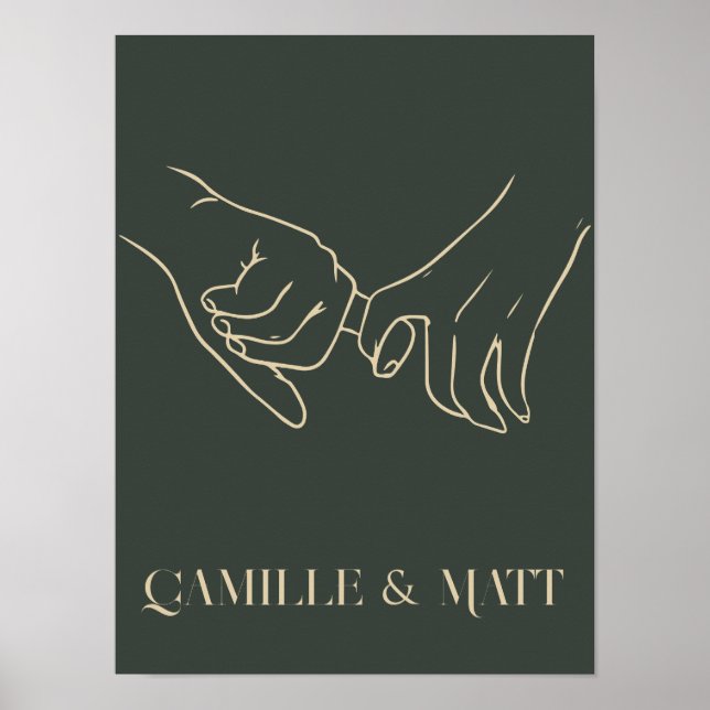  Modern Simple Abstract Line Art  ,boho chic Poster (Front)