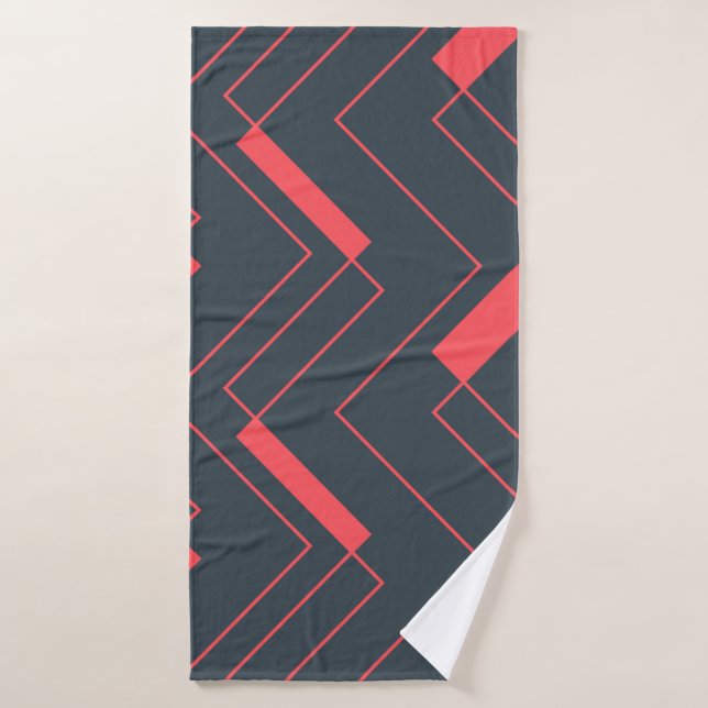 Modern, simple, abstract, vibrant, trendy pattern bath towel (Bath Towel)
