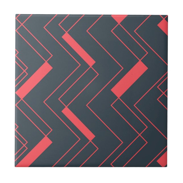 Modern, simple, abstract, vibrant, trendy pattern ceramic tile (Front)