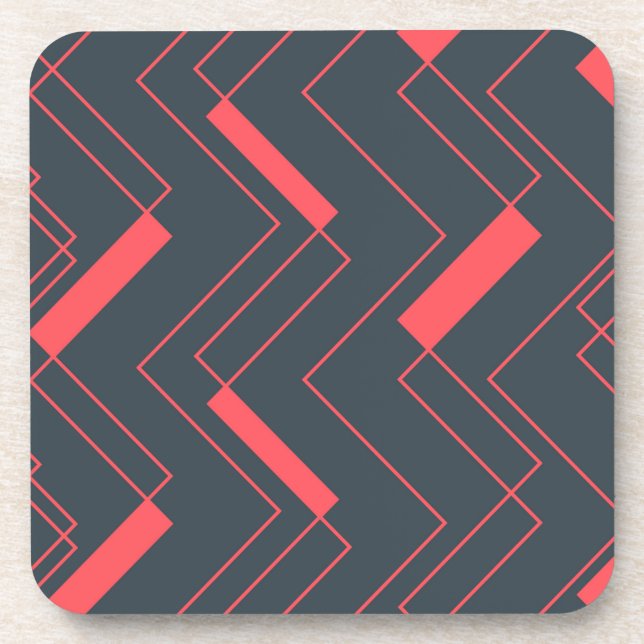 Modern, simple, abstract, vibrant, trendy pattern coaster (Front)
