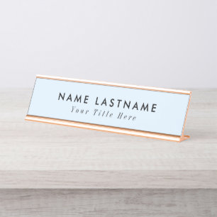Modern Simple Add Your Logo Desk Name Plate