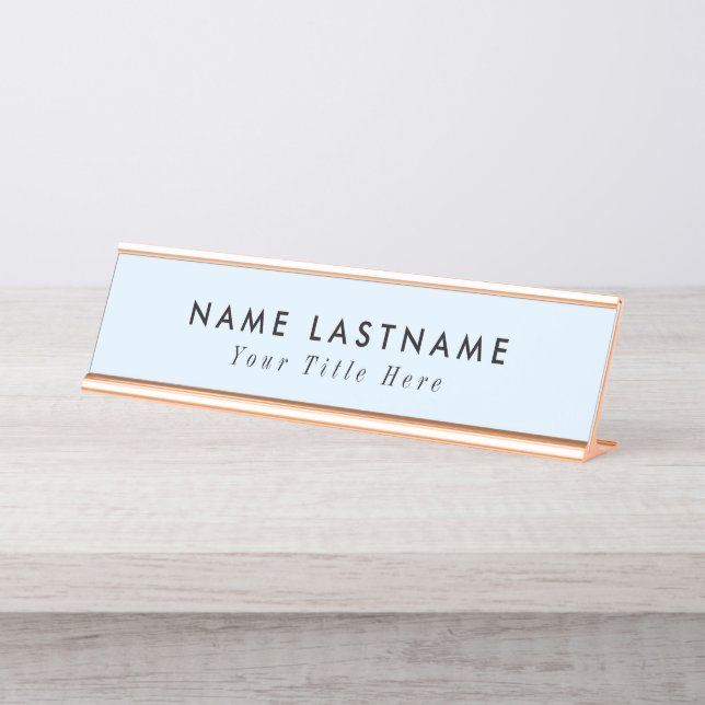 Modern Simple Add Your Logo Desk Name Plate (Front)