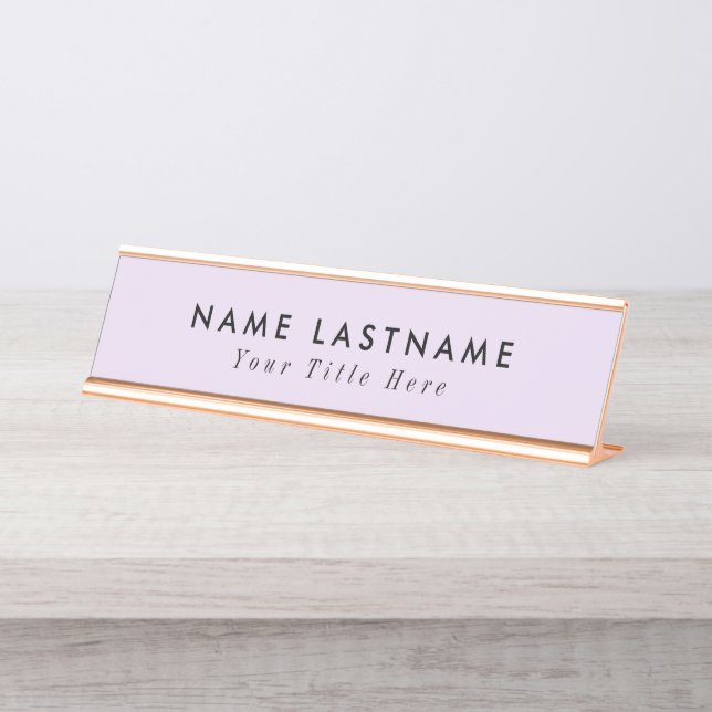 Modern Simple Add Your Logo Desk Name Plate (Front)