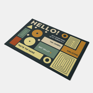 Modern simple and elegant welcome in Bauhaus style Doormat