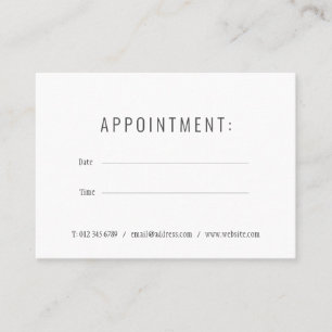 Modern Simple Appointment Card