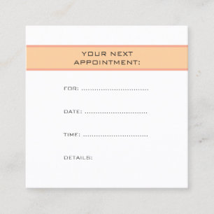 Modern Simple Appointment Reminder Template Card
