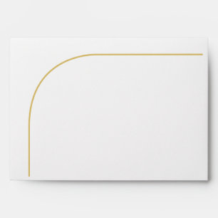 Modern Simple Arch Black White Wedding Envelope