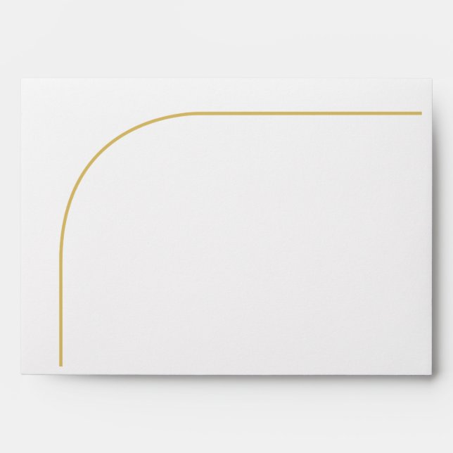 Modern Simple Arch Black White Wedding Envelope (Front)
