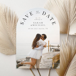 Modern Simple Arch Photo Wedding Save The Date