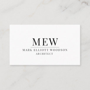 Modern Simple Architect Typography Business Card