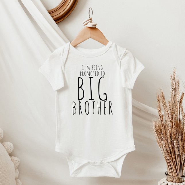 Modern Simple Baby Announcement Big Brother Baby Bodysuit (Creator Uploaded)