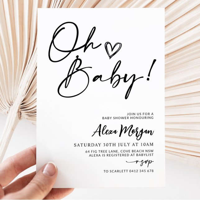 Modern Simple Baby Shower Gender Neutral Invitation (Creator Uploaded)