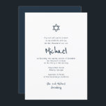 Modern   Simple Bar Mitzvah Invitation<br><div class="desc">Composed of playful script and san serif typography; All against a backdrop of white background. 

This is designed by Select Party Supplies,  exclusive for Zazzle.

Available here:
http://www.zazzle.com/selectpartysupplies</div>