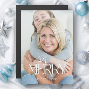 Modern Simple Be Merry Typography 1 Photo
