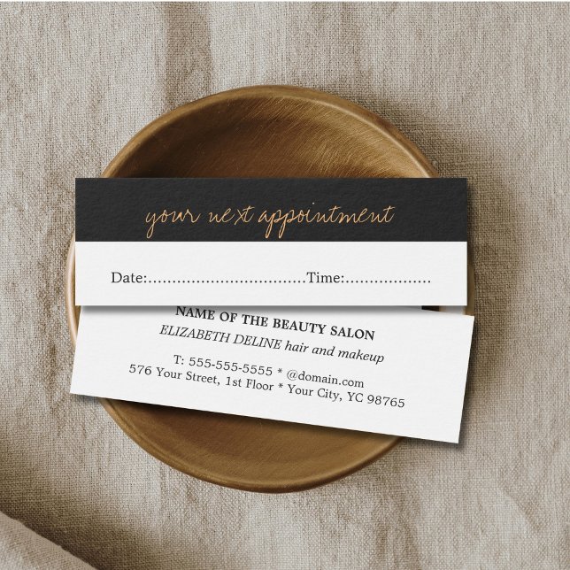 Modern Simple Beauty Salon Appointment Card (Creator Uploaded)