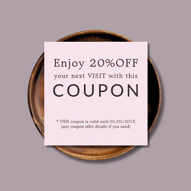 Modern Simple Beauty Salon Rose Discount Coupon (Creator Uploaded)