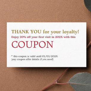 Modern Simple Beauty Salon Thank You Coupon