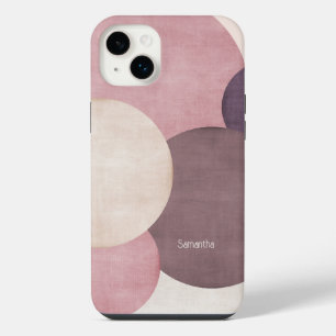 Modern Simple Beige&Brown Circle Phone / iPad case