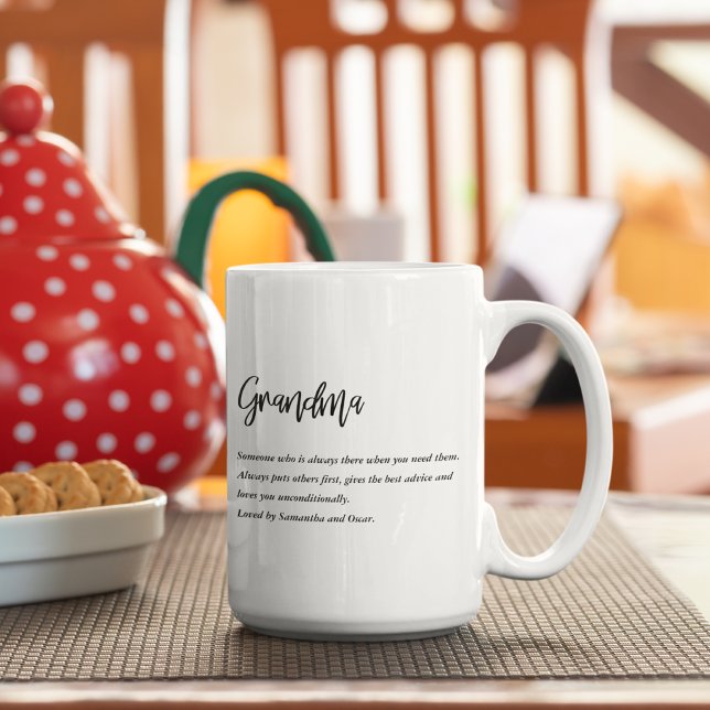 Modern Simple Best Grandma Ever Best Beauty Gift Coffee Mug (Creator Uploaded)
