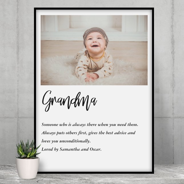 Modern Simple Best Grandma Ever Best Beauty Gift Poster (Creator Uploaded)
