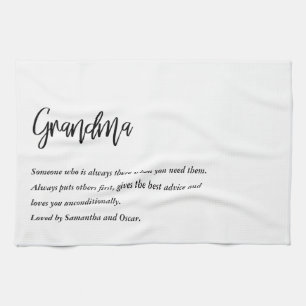 Modern Simple Best Grandma Ever Best Beauty Gift Tea Towel