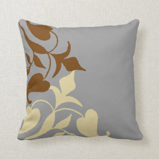 Modern Simple Biege Brown Grey Vine Throw Pillow