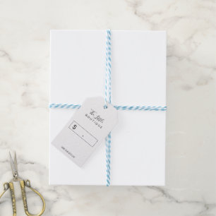 Modern simple black and white chic retail hang gift tags