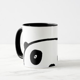 Modern Simple Black And White Kawaii Panda Bear Mug