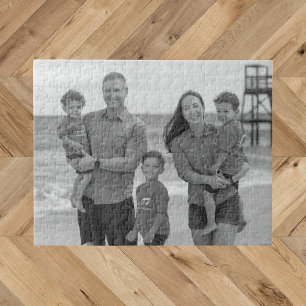 Modern Simple Black and White Photo Jigsaw Puzzle