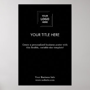 Modern Simple Black Business Logo Promotional  Poster