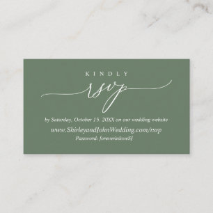 Modern Simple Black Calligraphy, Online RSVP Enclosure Card