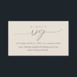 Modern Simple Black Calligraphy, Online RSVP Enclosure Card<br><div class="desc">This is the Modern Beautiful Romance RSVP card,  in simple calligraphy,  romantic dark grey cream,  for your wedding Invitation respond,  or party celebration enclosure card. You can change the font colours,  and add your wedding website details by using Zazzle text editing tool. #TeeshaDerrick</div>