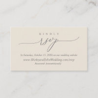 Modern Simple Black Calligraphy, Online RSVP