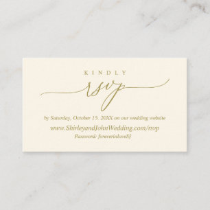 Modern Simple Black Calligraphy, Online RSVP Enclosure Card
