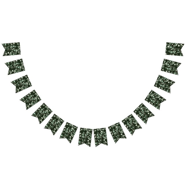 Modern Simple Black Green Terrazzo bunting  (All)