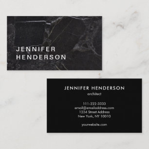 Modern simple black marble professional minimalist business card