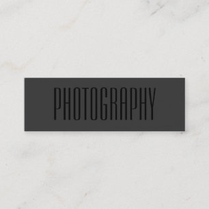 Modern Simple Black Out Photographer Business Card