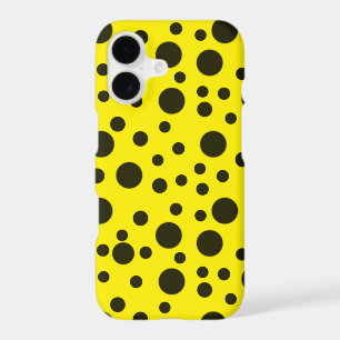 Modern Simple Black polka dot yellow pattern