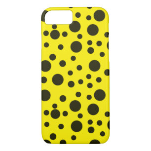 Modern Simple Black polka dot yellow pattern iPhone 8/7 Case